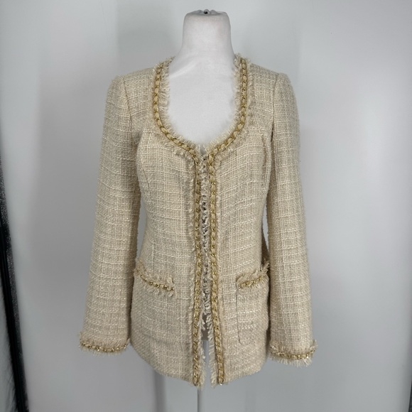 Boston Proper The Gabrielle Jacket in Snow Cream - Picture 3 of 10